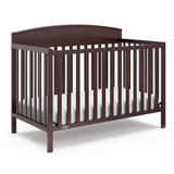 graco benton espresso crib angle view