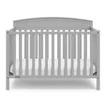 graco benton pebble gray crib front view
