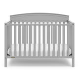 graco benton pebble gray crib front view