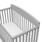 graco benton pebble gray crib top view
