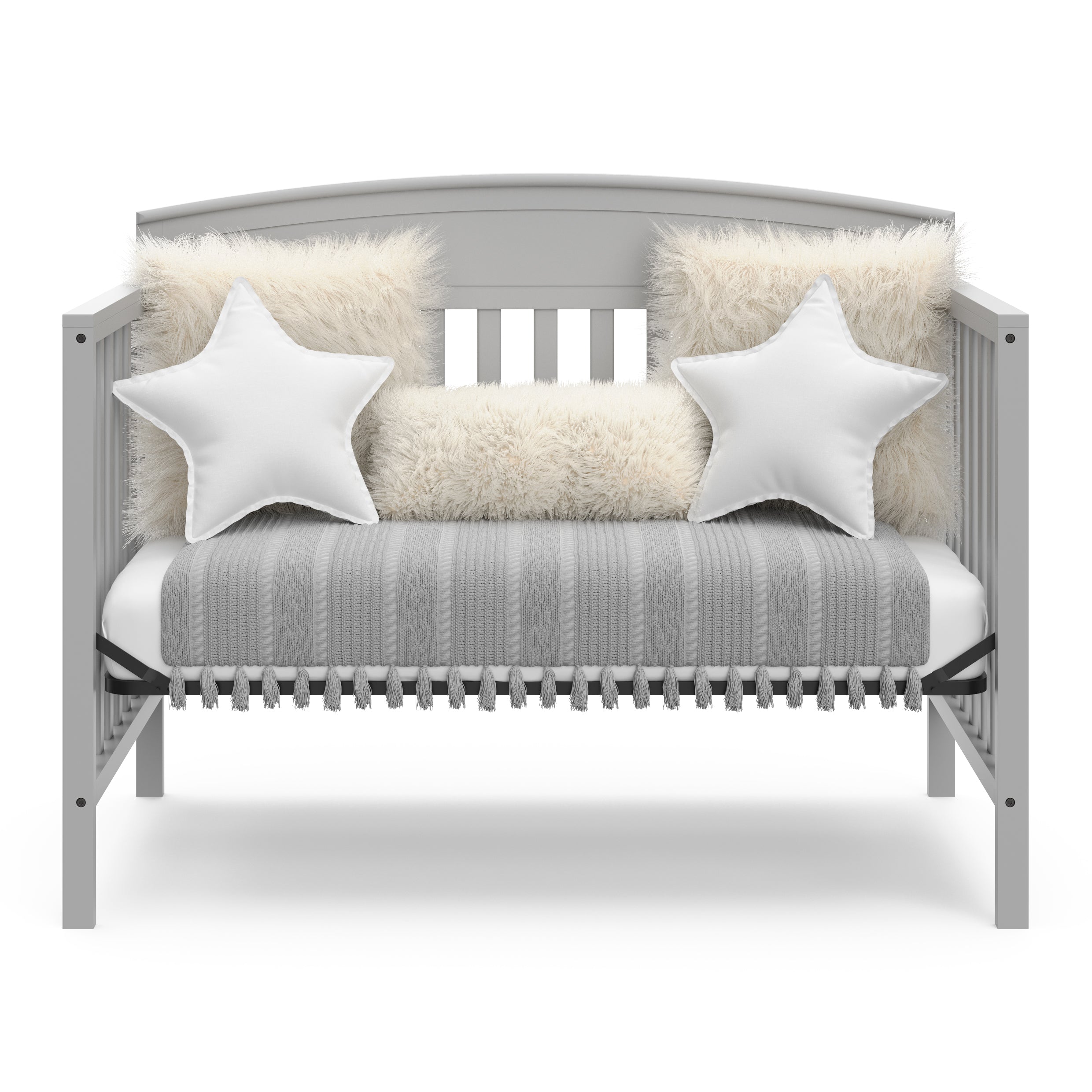 graco benton pebble gray crib daybed conversion
