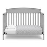 graco benton pebble gray crib toddler bed conversion without guardrails