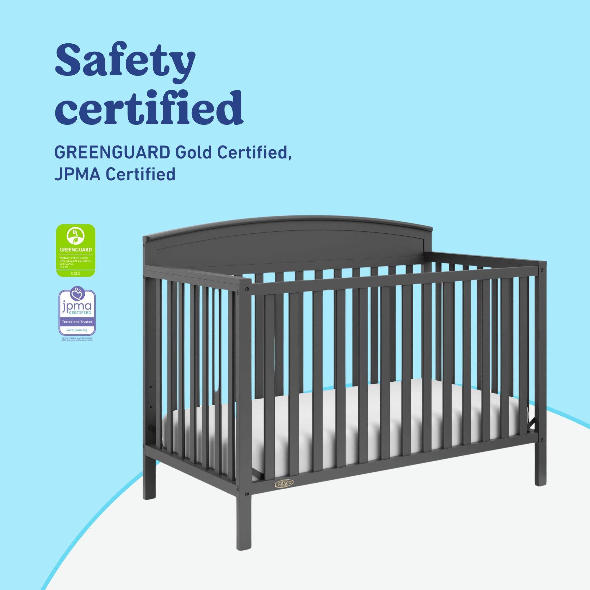 Benton gray crib certifications callout