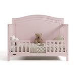 paris blush crib two-guardrail toddler bed conversion with bedding