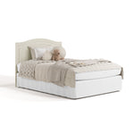paris frosted oat crib full-size bed conversion with bedding