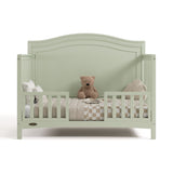 paris sage crib two-guardrail toddler bed conversion with bedding