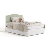 paris sage crib full-size bed conversion with bedding
