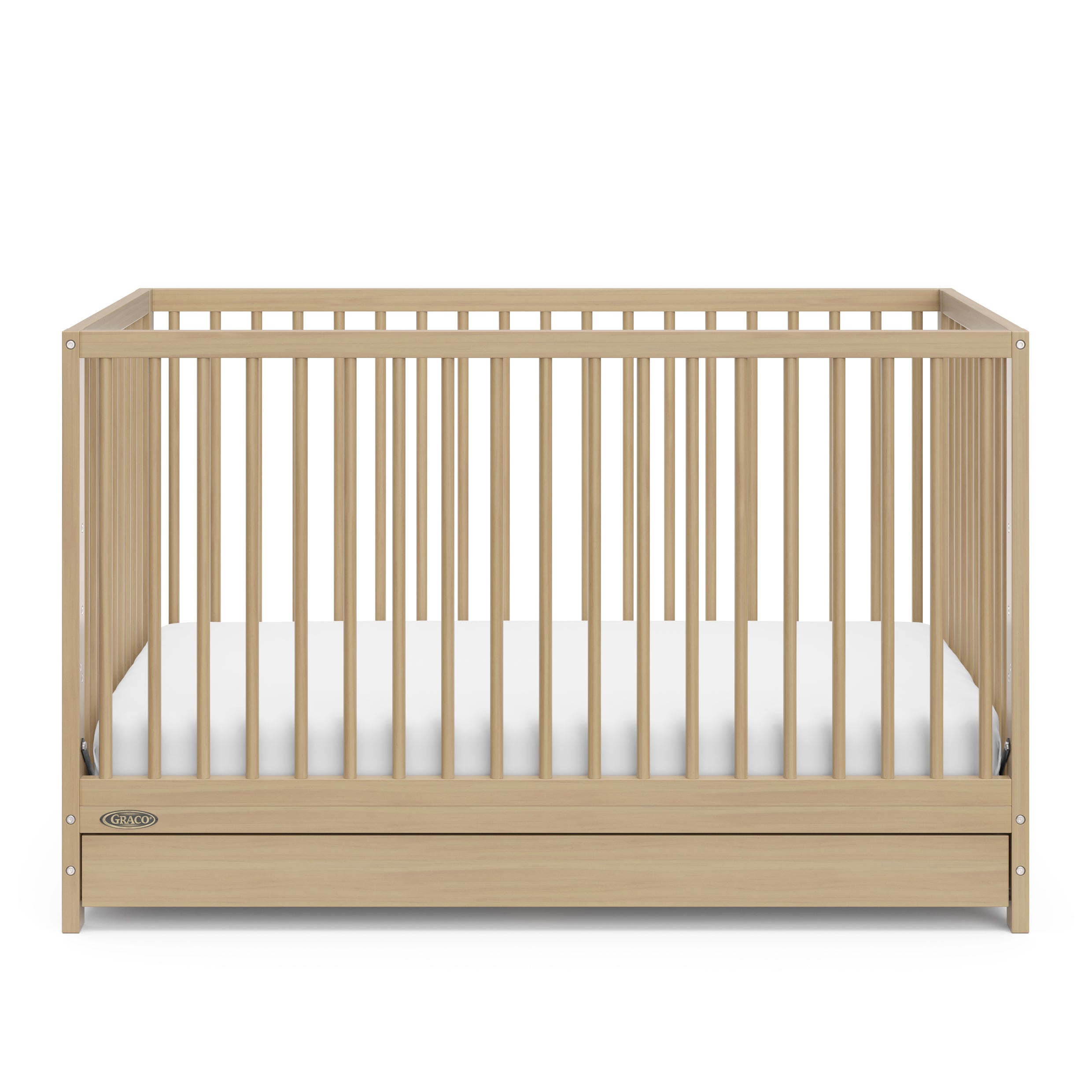 Front view of driftwood crib