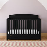 graco benton black crib with drawer in nursery