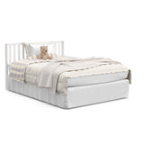 crib in full size bed conversion (white with hazelnut)