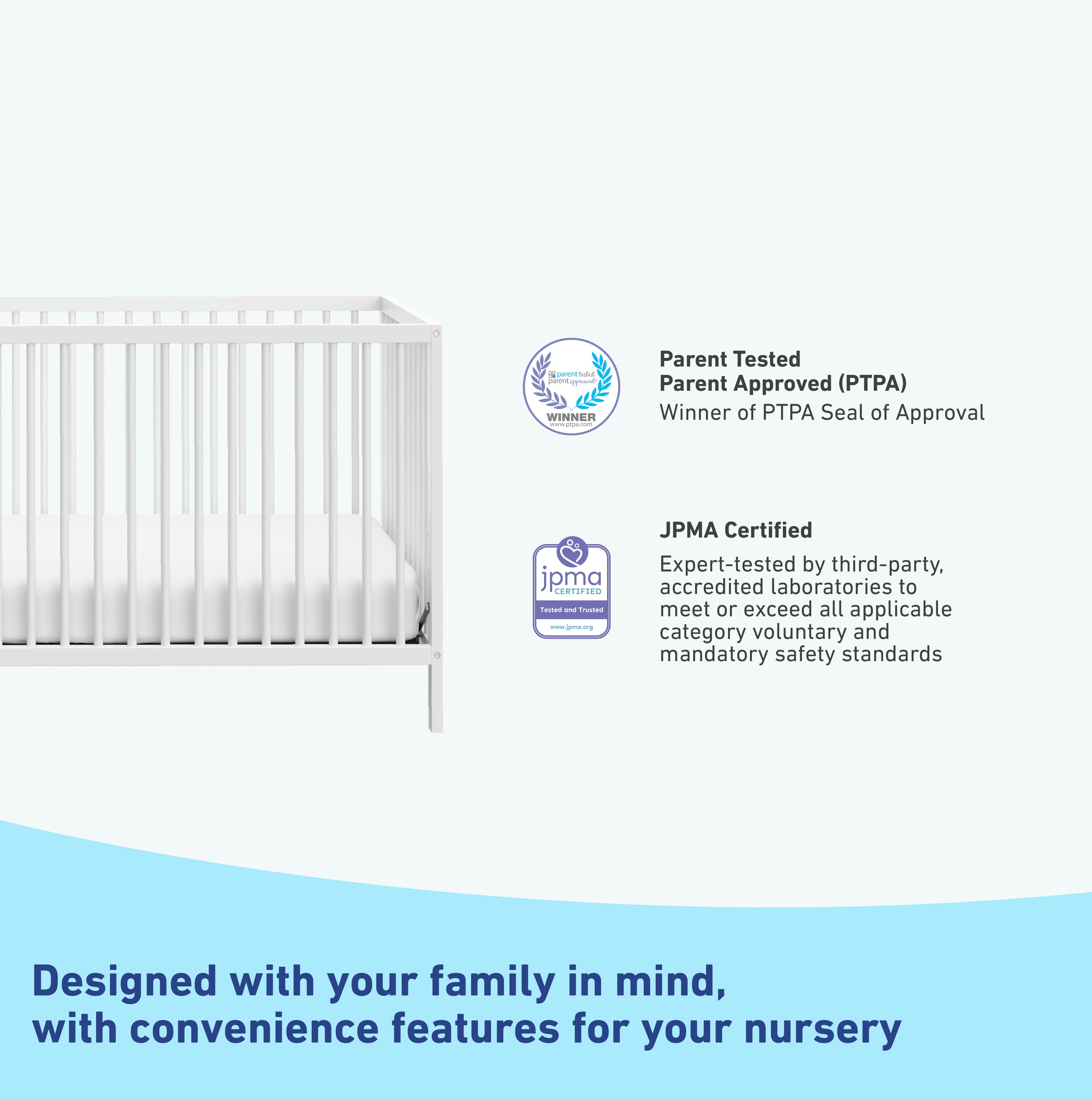 graco teddi white crib certifications callout