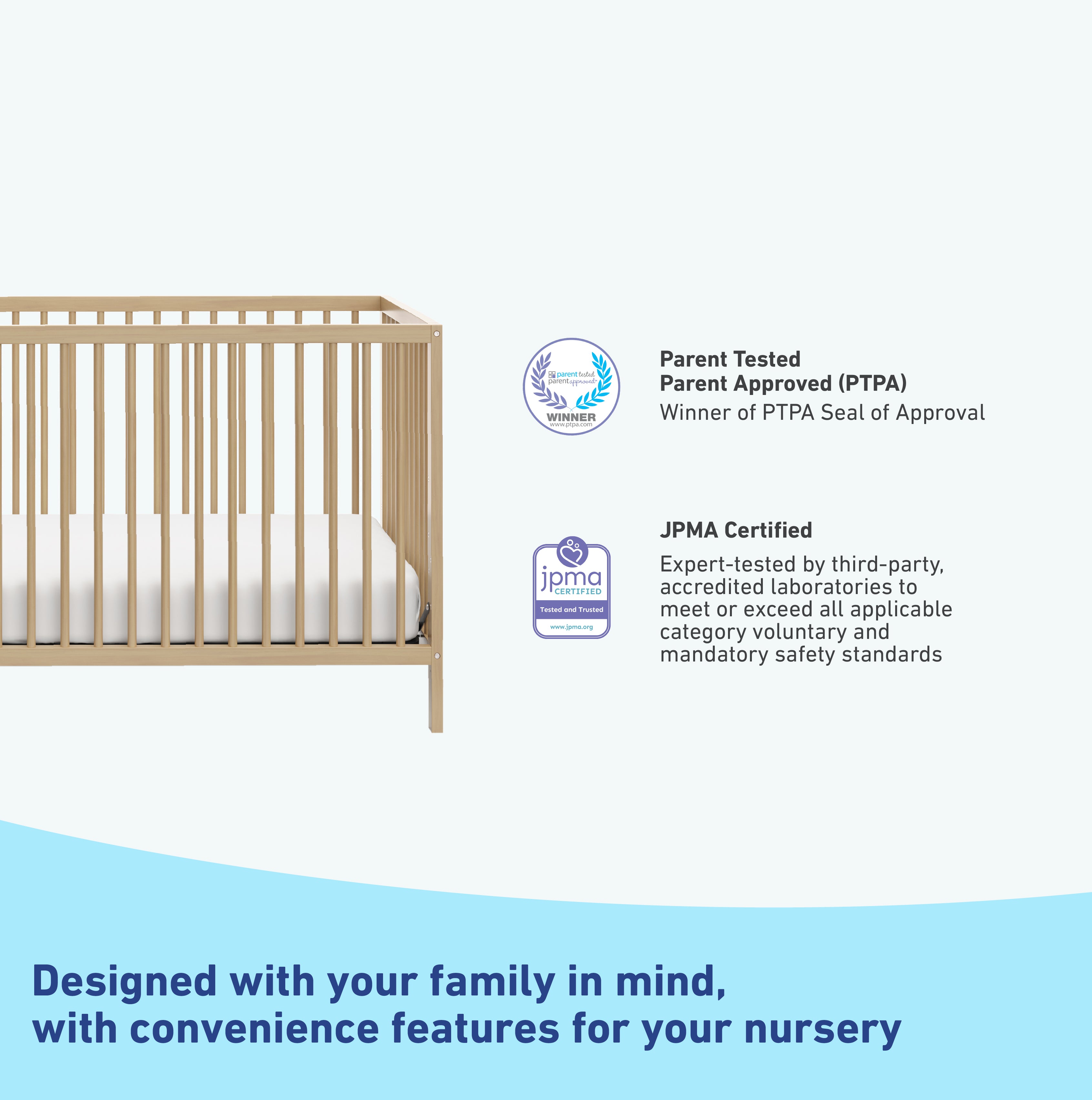graco teddi driftwood crib certifications callout