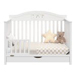 graco story white crib with drawer toddler bed conversion with one guardrail