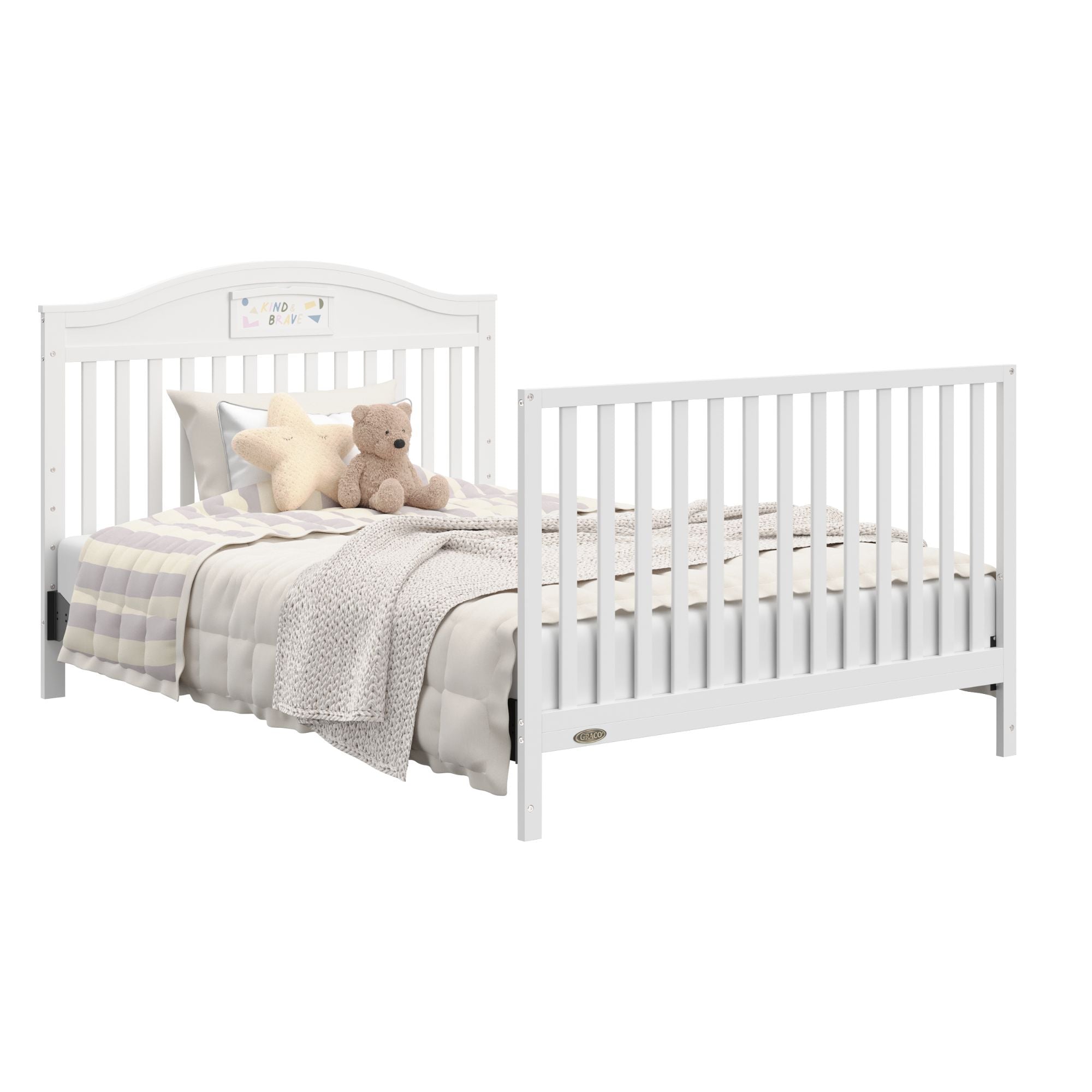 graco story white crib with drawer full-size bed with footboard conversion