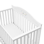 graco story white crib with drawer top view