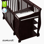 Portofino espresso crib and changer with GGG and PTPA logo on top left