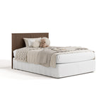 Hadley hazelnut crib and changer converted to full-size bed