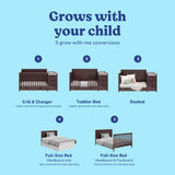 Hadley espresso crib and changer with drawer 5 conversions callout