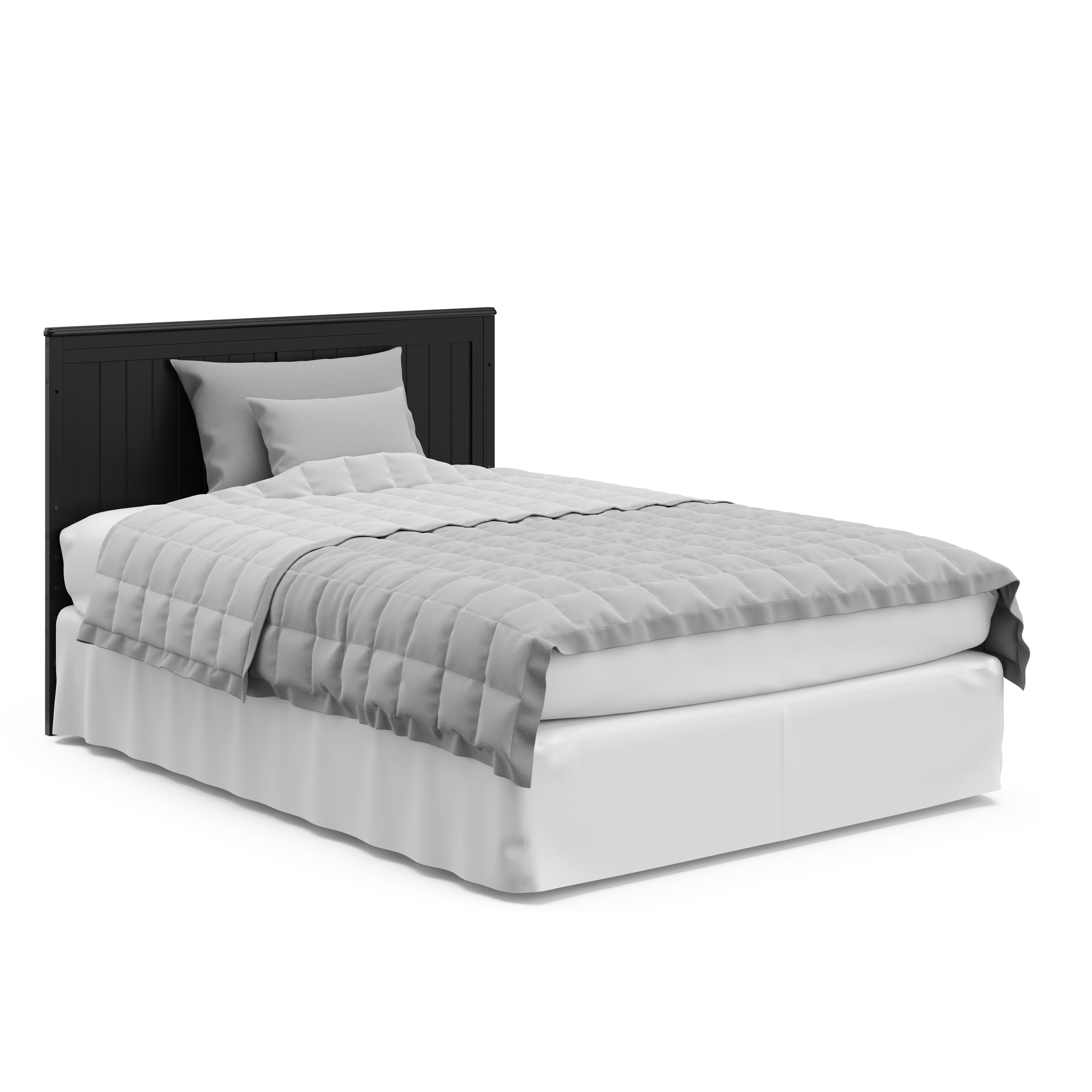 Hadley black crib and changer with drawer full-size bed conversion