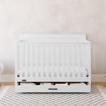graco tristan white crib with drawer in nursery