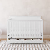 graco tristan white crib with drawer in nursery
