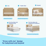 graco tristan driftwood crib with drawer conversions callout