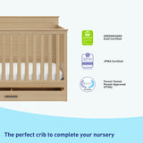 graco tristan driftwood crib with drawer certifications callout