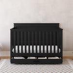 graco tristan black crib with drawer in nursery