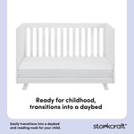 Beckett white crib daybed conversion callout
