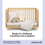 Beckett natural crib daybed conversion callout