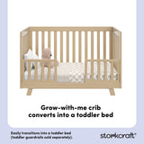 Beckett driftwood crib toddler bed conversion callout