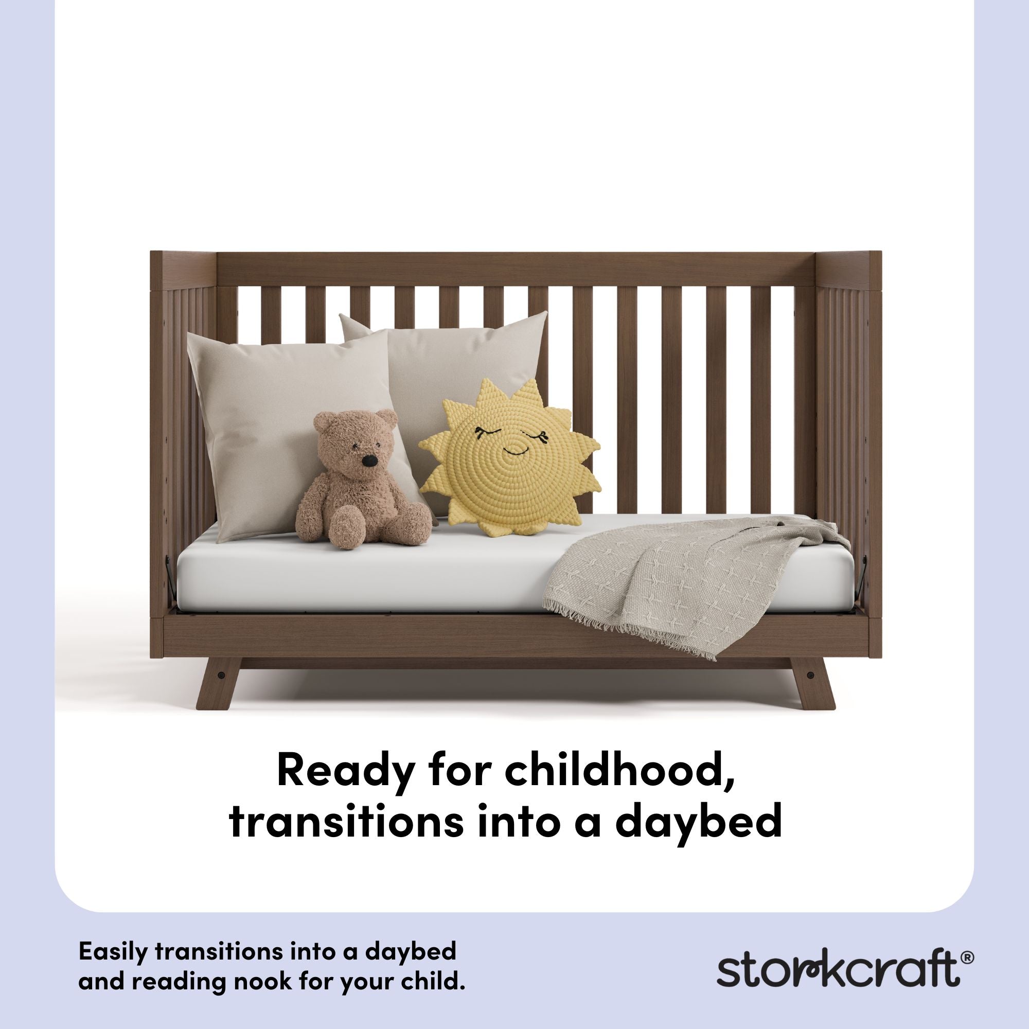Beckett hazelnut crib daybed conversion callout