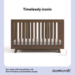 Beckett hazelnut crib style callout