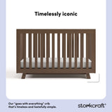 Beckett hazelnut crib style callout