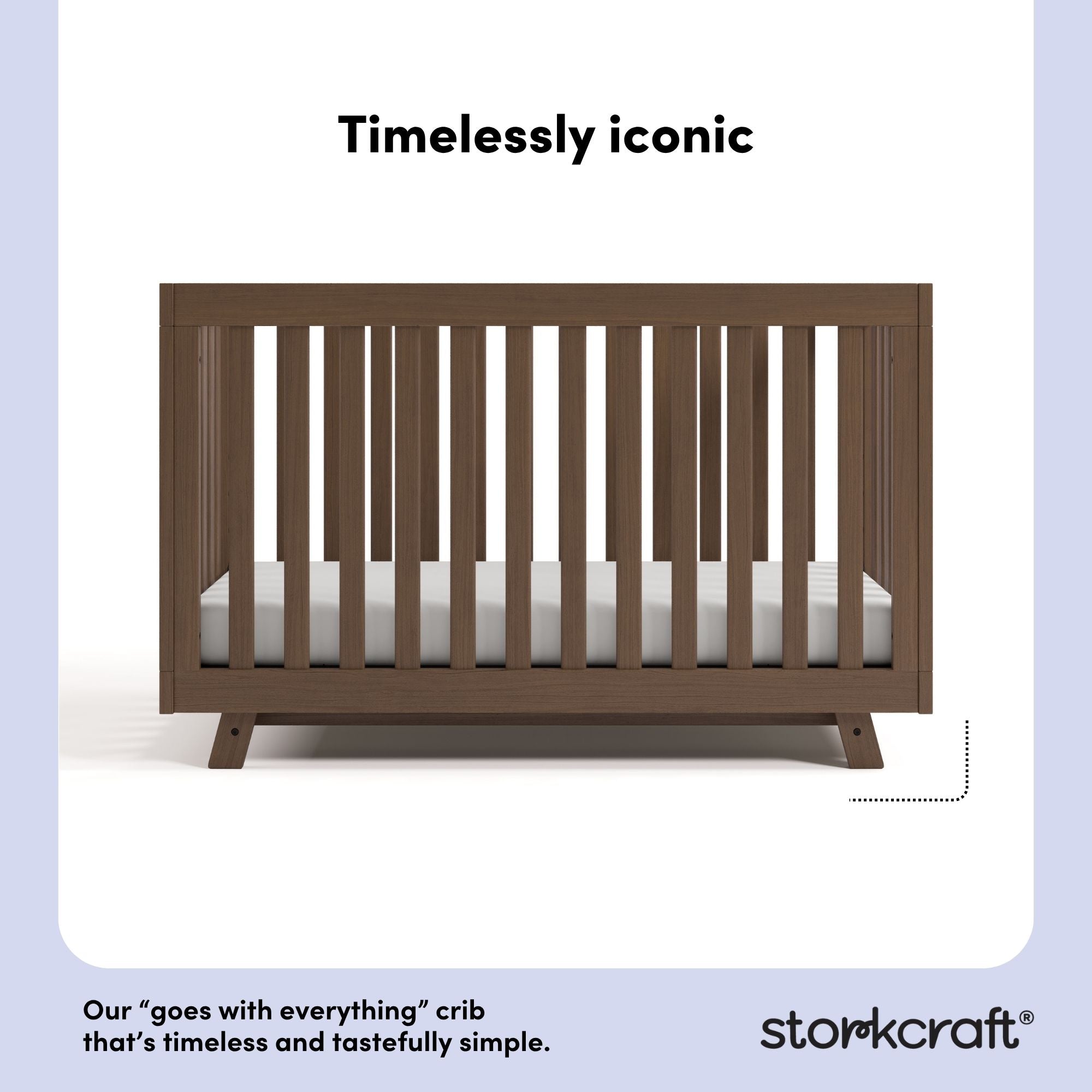 Beckett hazelnut crib style callout