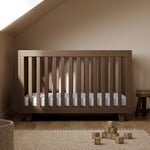 Beckett hazelnut crib in nursery