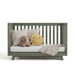 Beckett olive crib converted to daybed