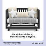 Beckett black crib daybed conversion callout