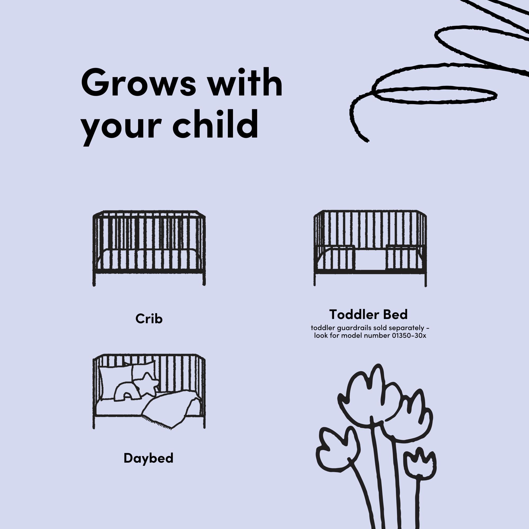 Beckett crib drawings of 3 conversions