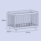 Beckett crib drawing with dimensions