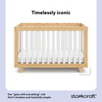 Beckett natural with white crib style callout