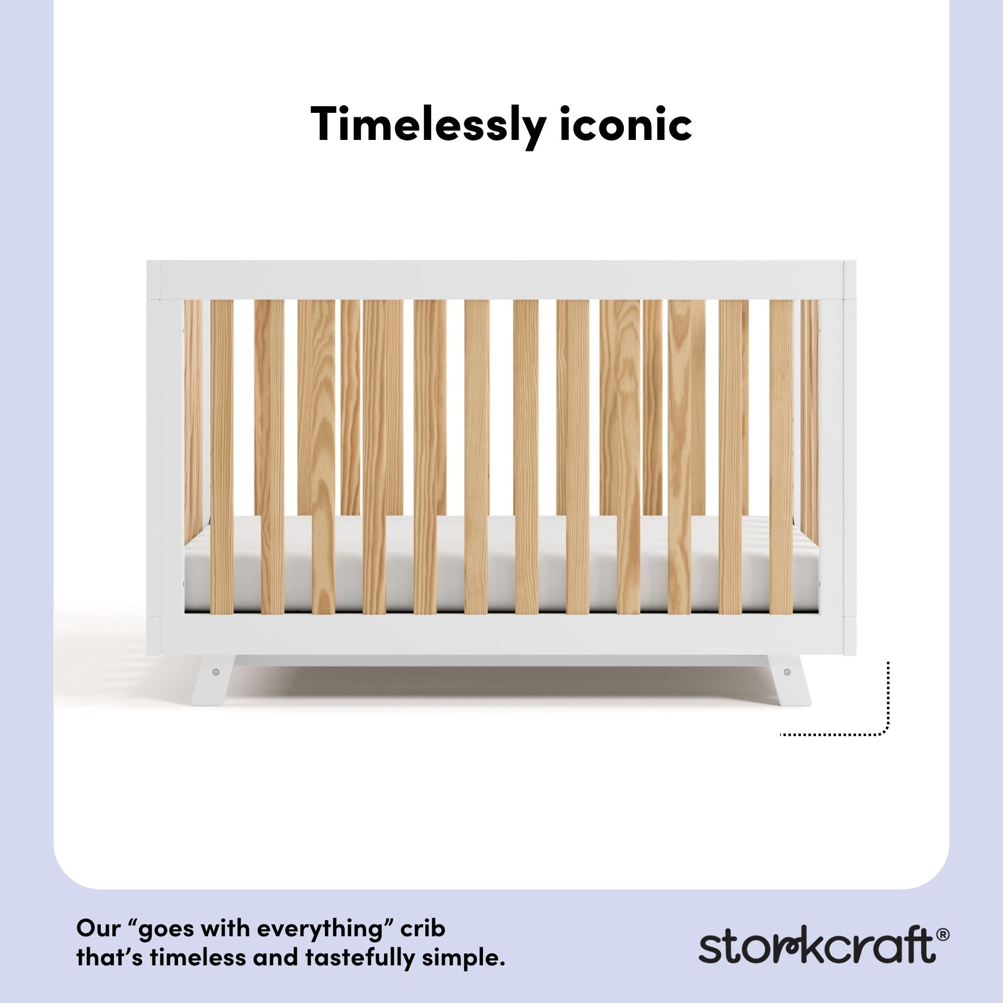 Beckett white with natural crib style callout