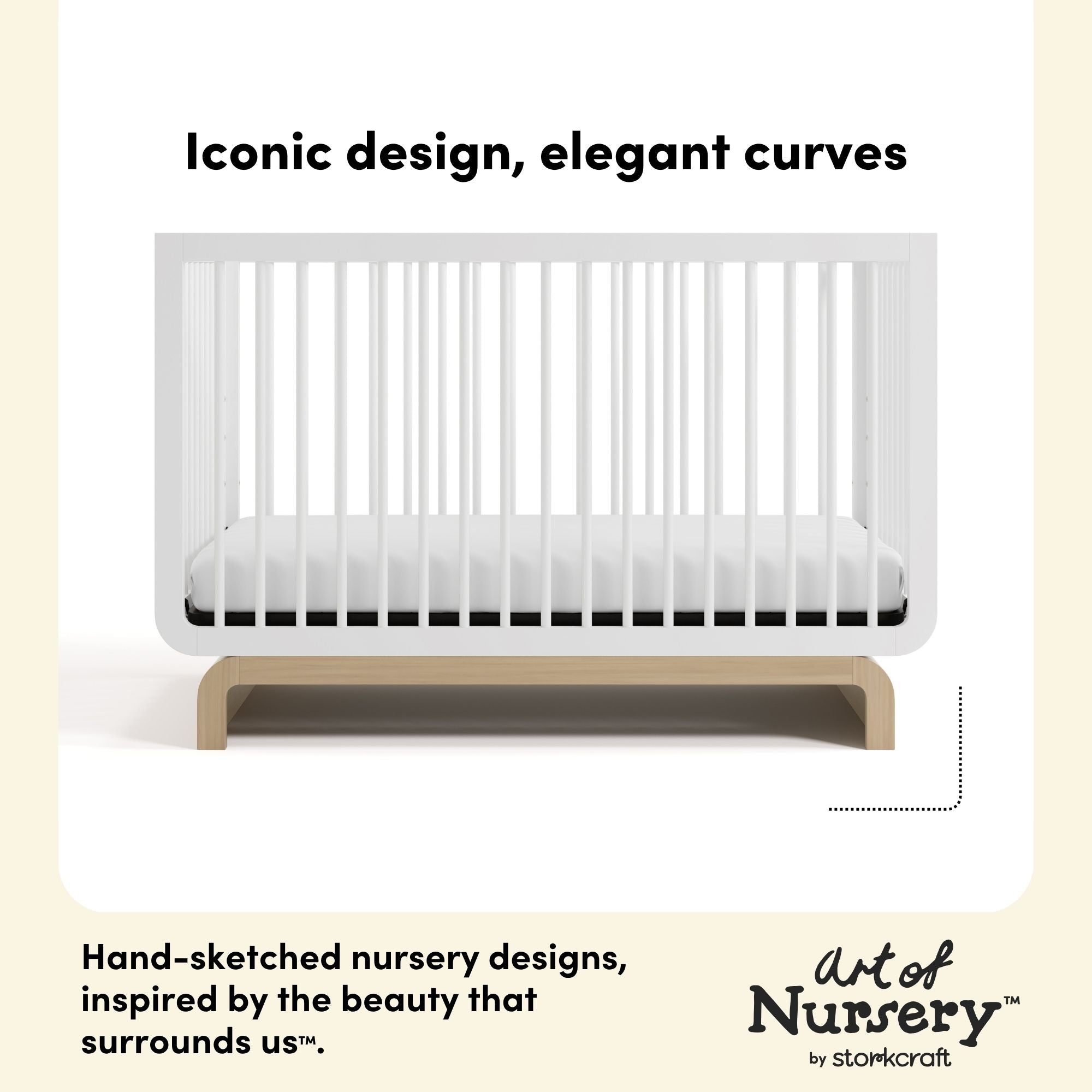 Santorini white with driftwood crib style callout