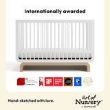 Santorini white with driftwood crib awards callout