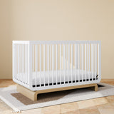 santorini crib white with driftwood in nursery