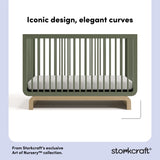 Santorini olive with driftwood crib design callout