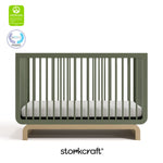 Santorini olive with driftwood crib certifications callout