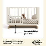 Santorini frosted oat with driftwood crib toddler guardrail callout