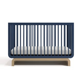 Santorini midnight blue with driftwood crib front view