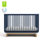 Santorini midnight blue with driftwood crib with GGG and PTPA logos on top left